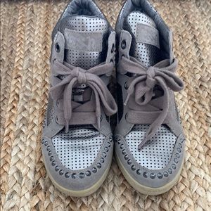 Silver sneakers